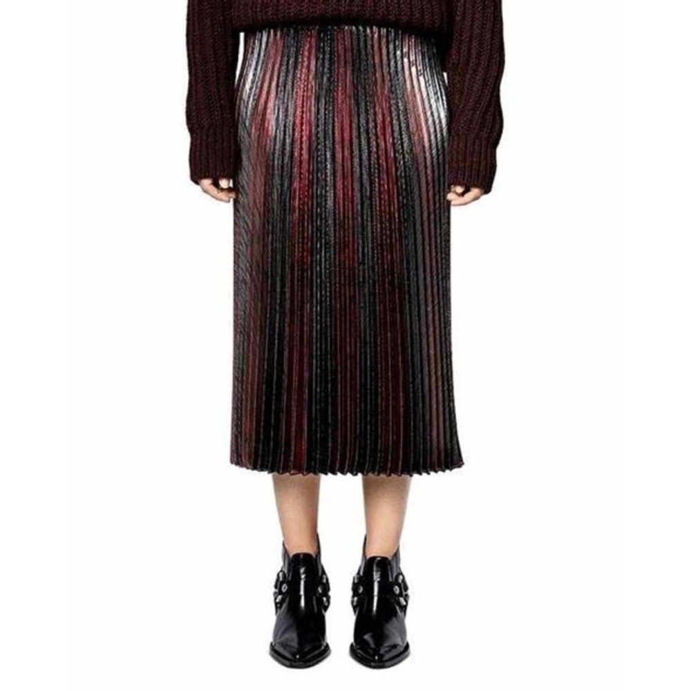 Zadig & Voltaire NWT Joyce Lurex Midi Skirt Sz 40
